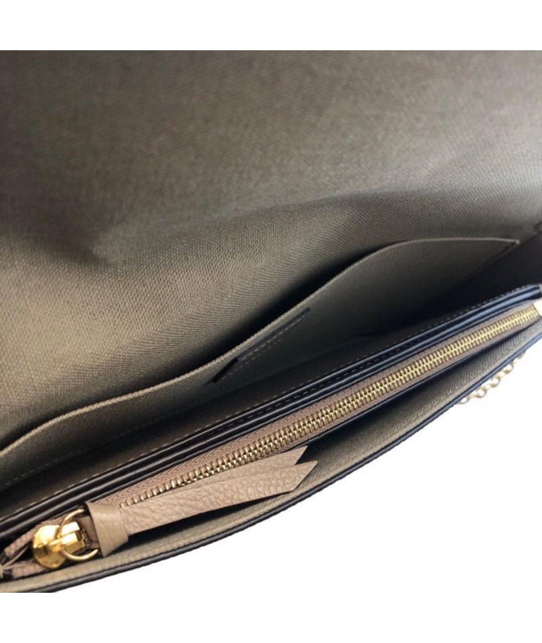 LOUIS VUITTON Бежевая кожаная сумка через плечо, фото 3