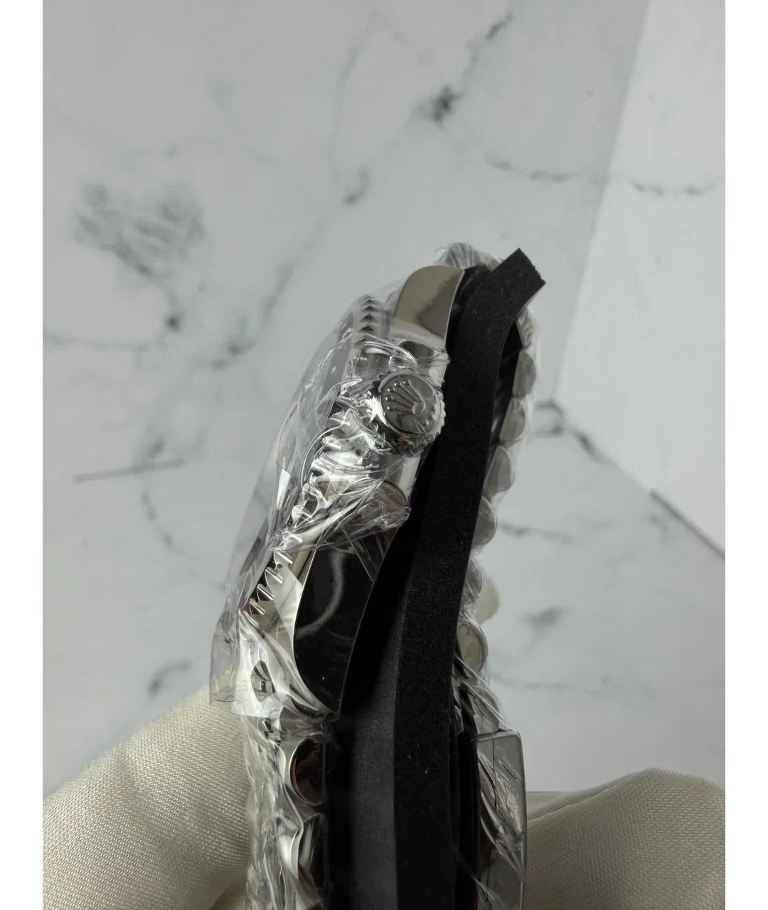 ROLEX Черные металлические часы, фото 3