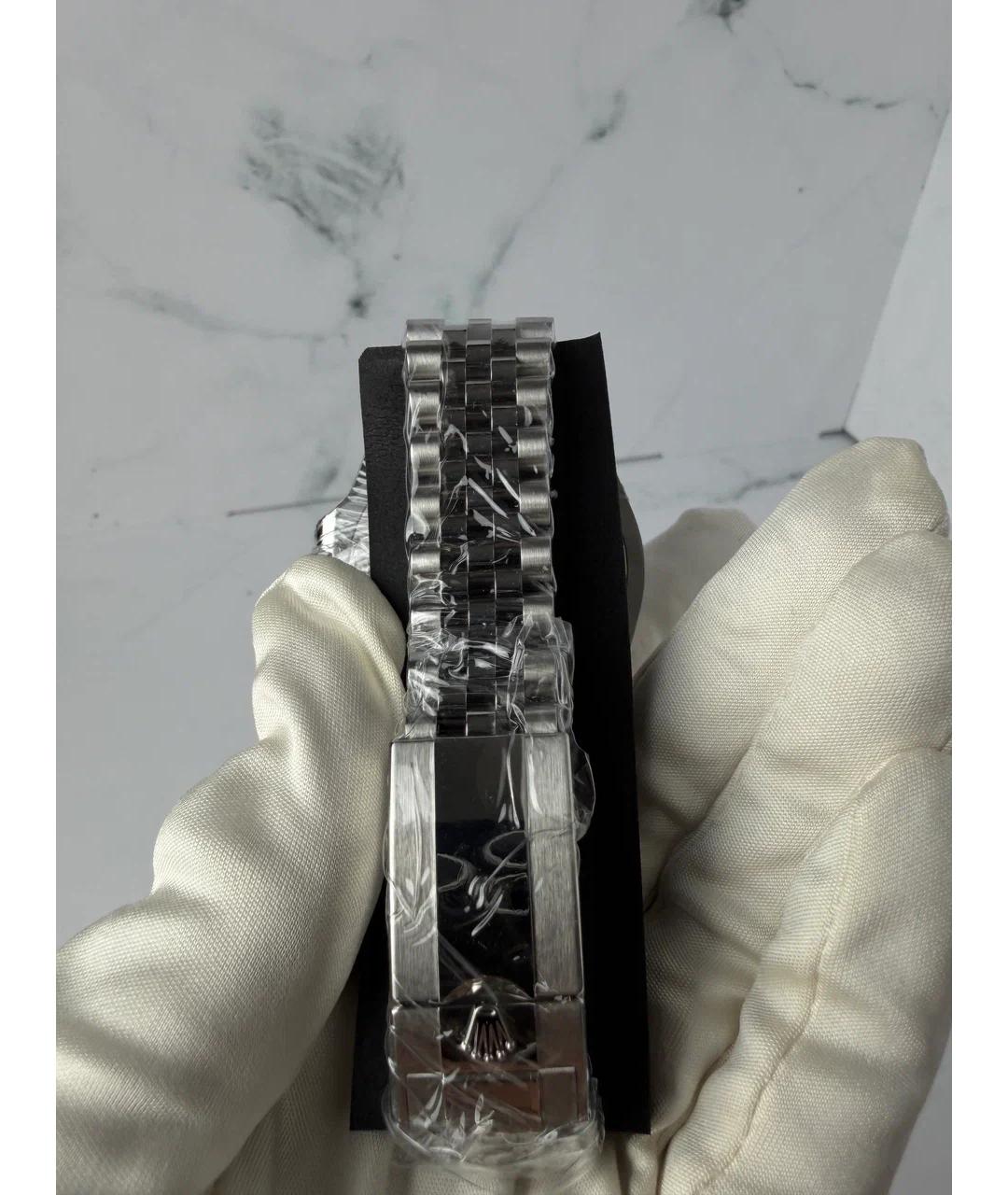 ROLEX Черные металлические часы, фото 6