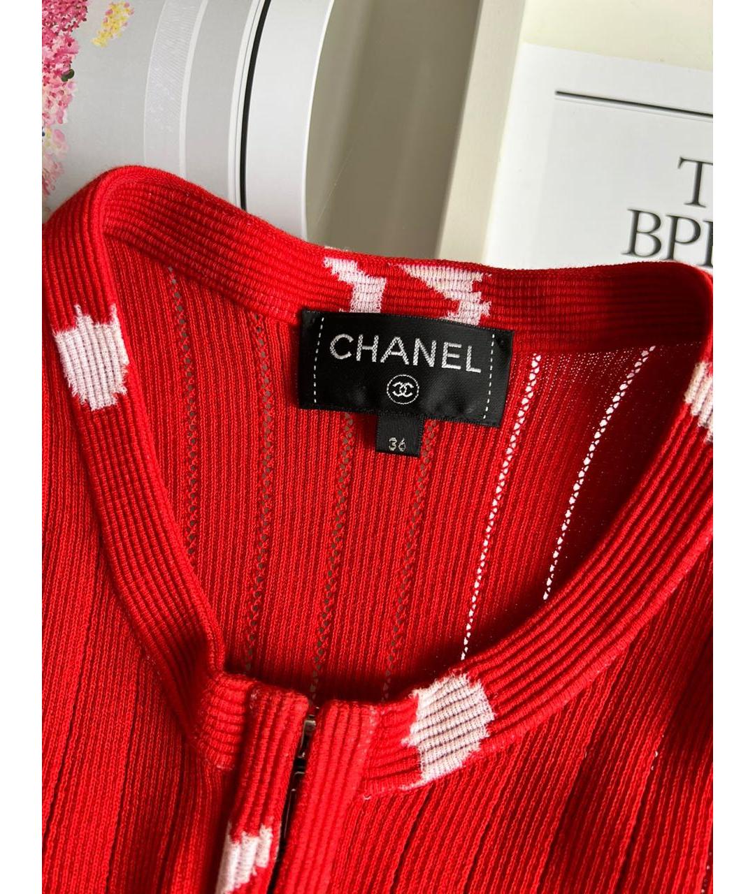 CHANEL Красное повседневное платье, фото 8