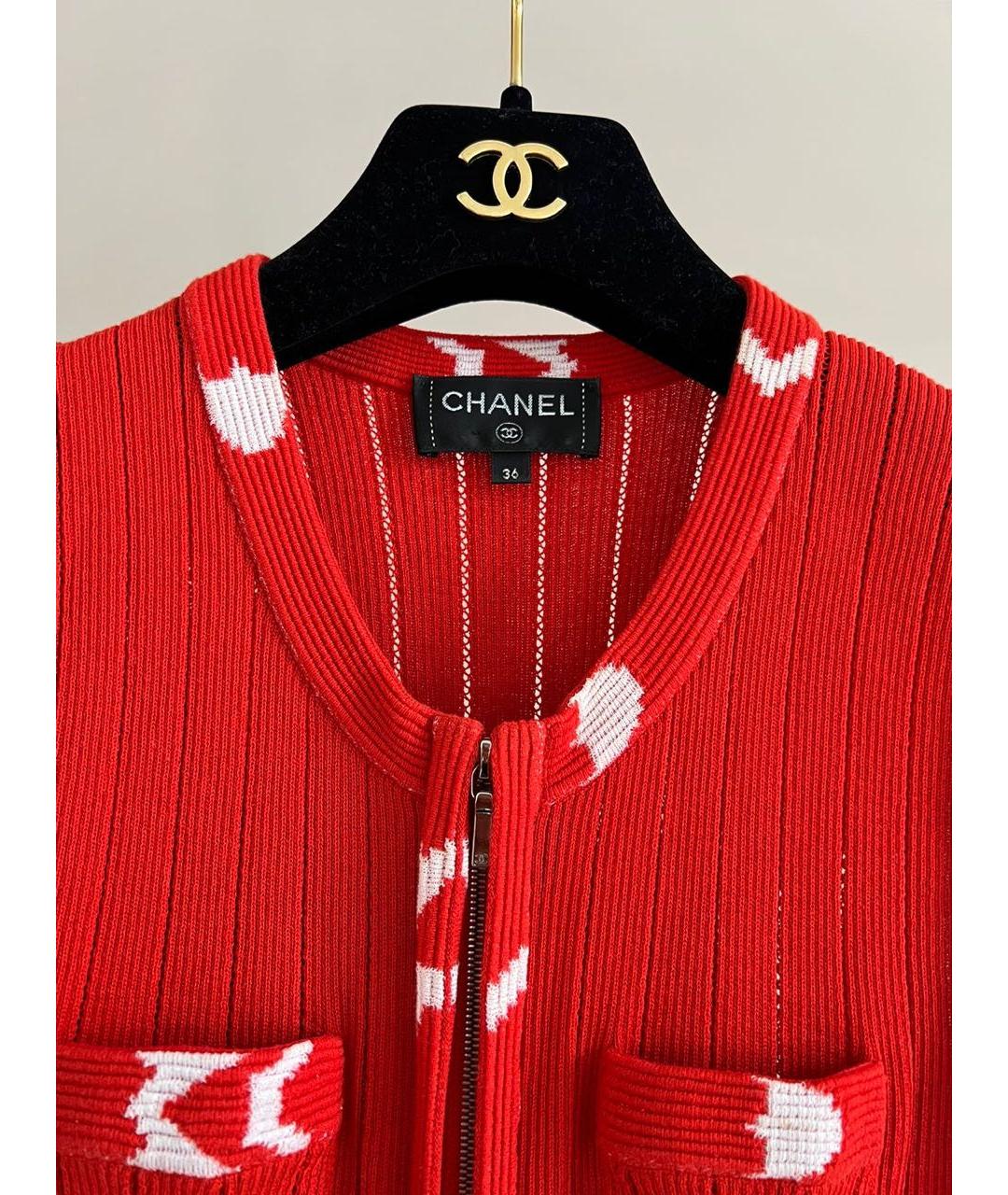 CHANEL Красное повседневное платье, фото 3