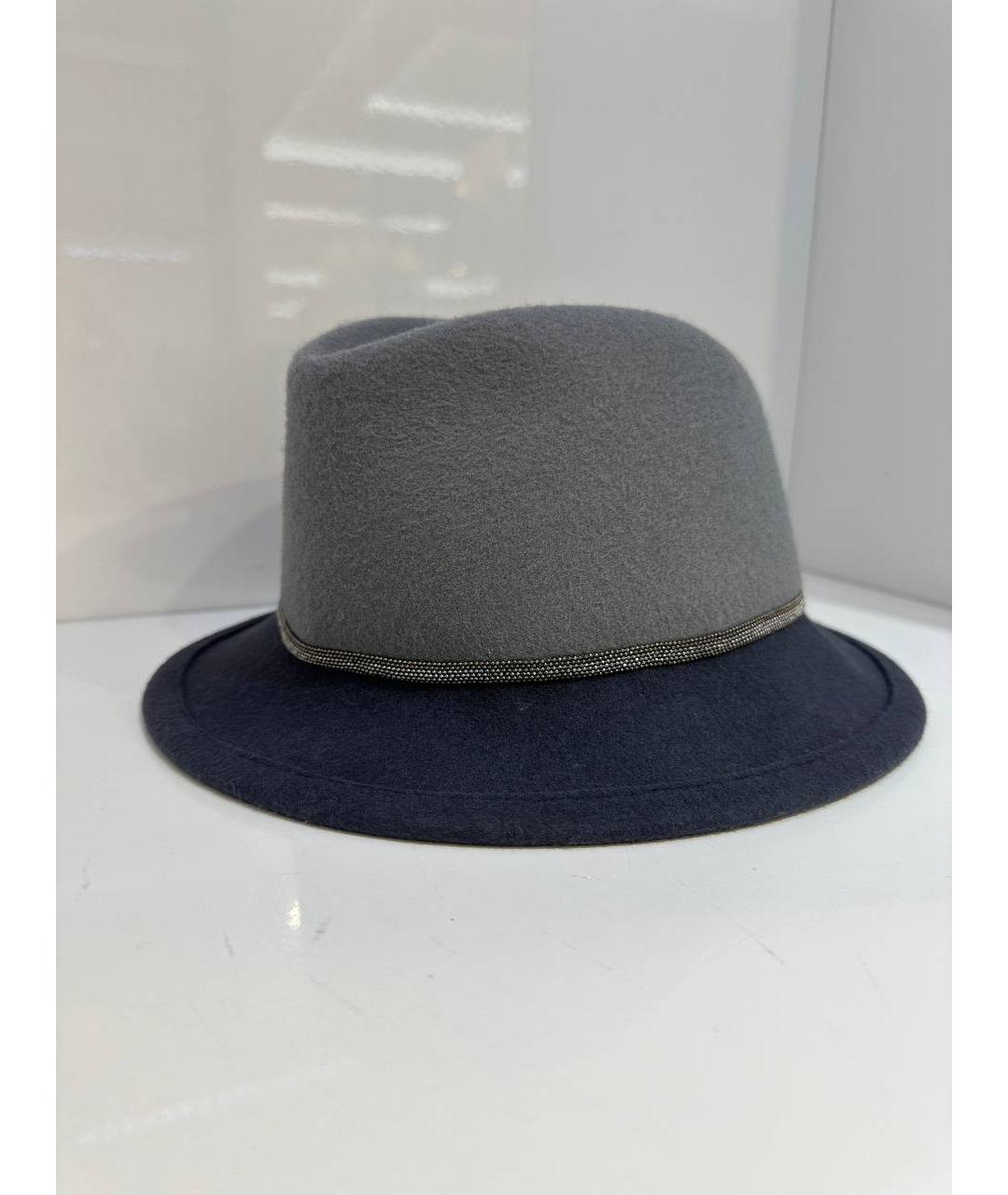 FABIANA FILIPPI Серая шерстяная шляпа, фото 4