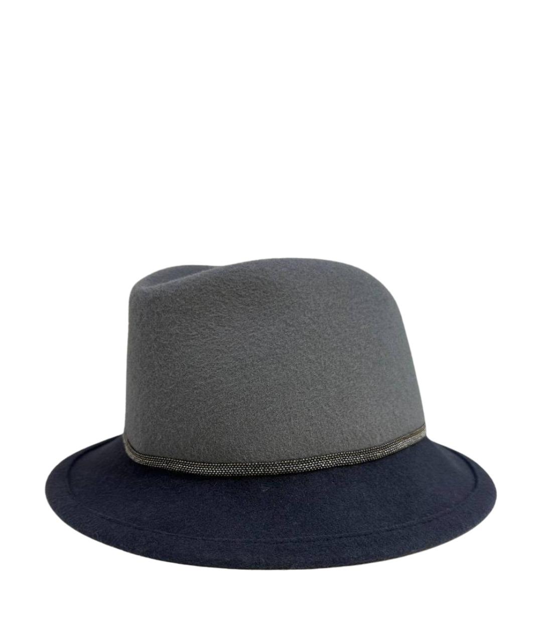 FABIANA FILIPPI Серая шерстяная шляпа, фото 1