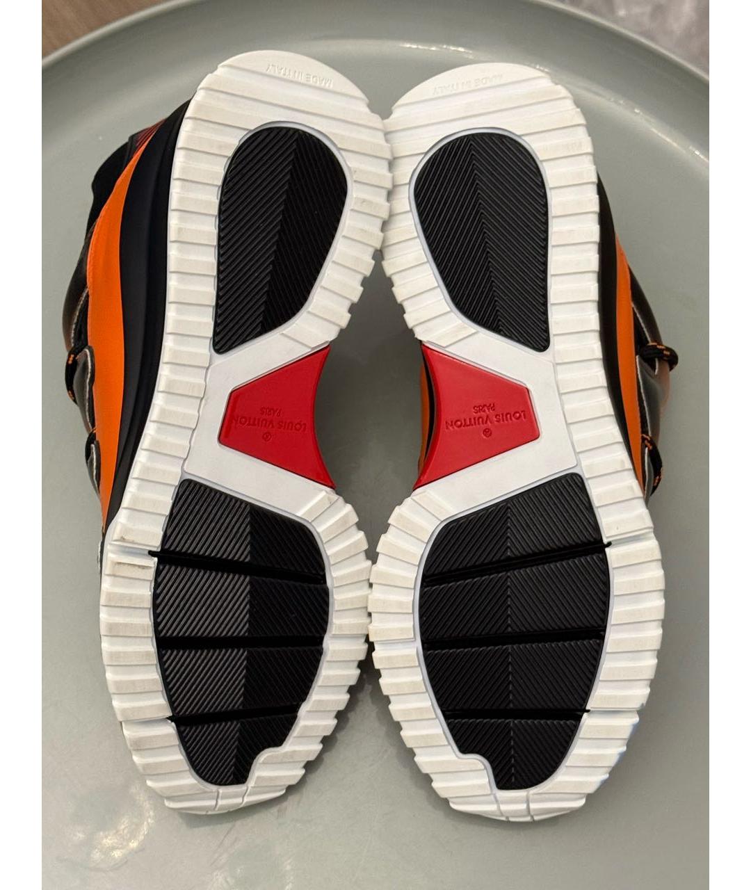 LOUIS VUITTON Оранжевое кожаные низкие кроссовки / кеды, фото 7