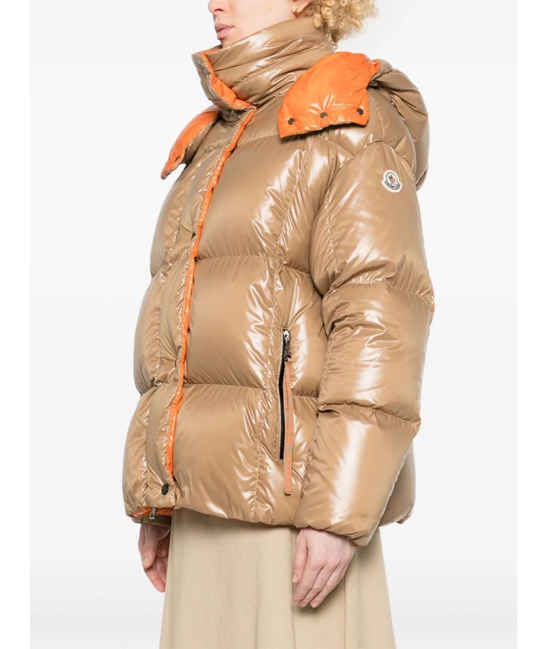 MONCLER Бежевый пуховик, фото 7