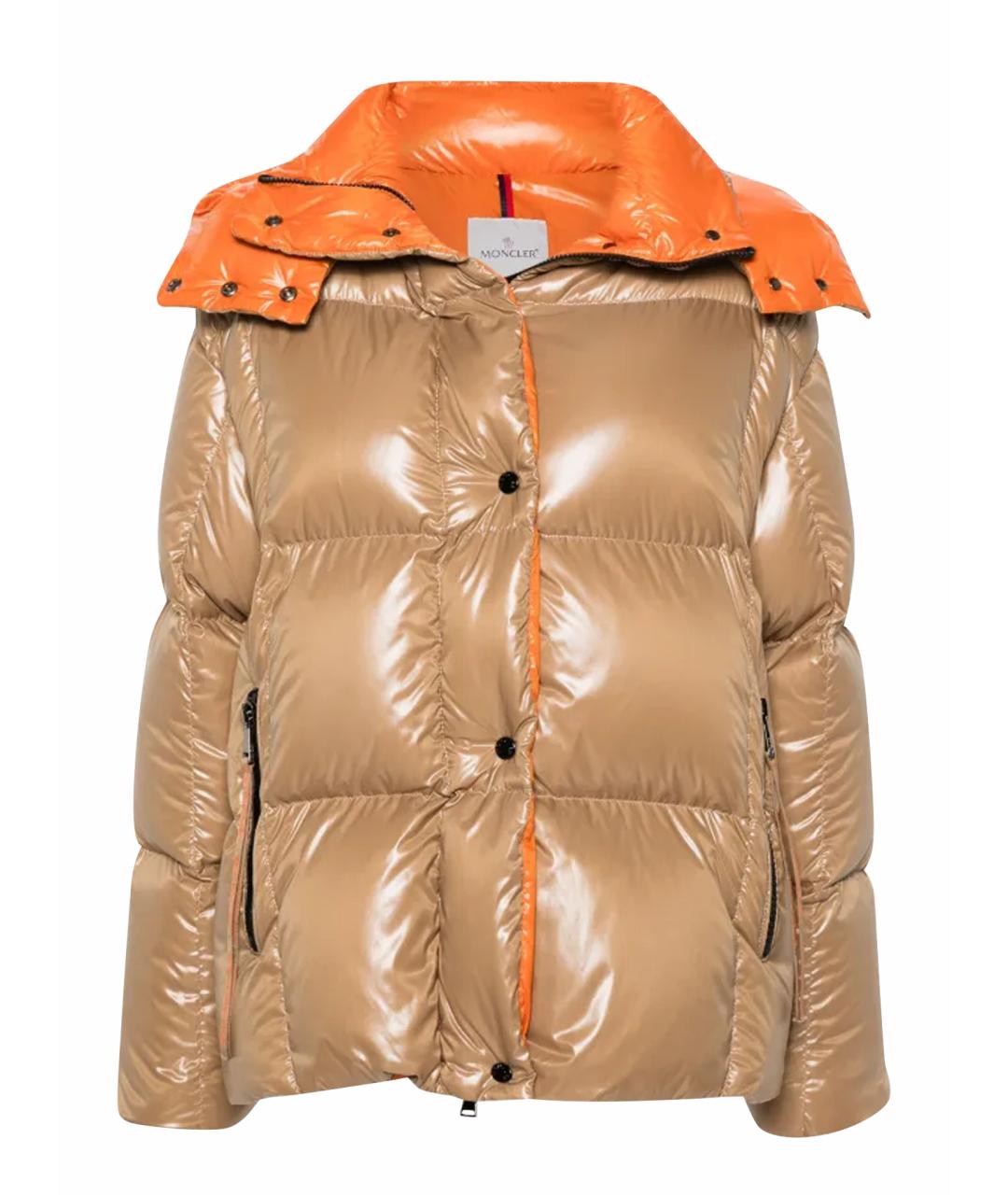 MONCLER Бежевый пуховик, фото 1