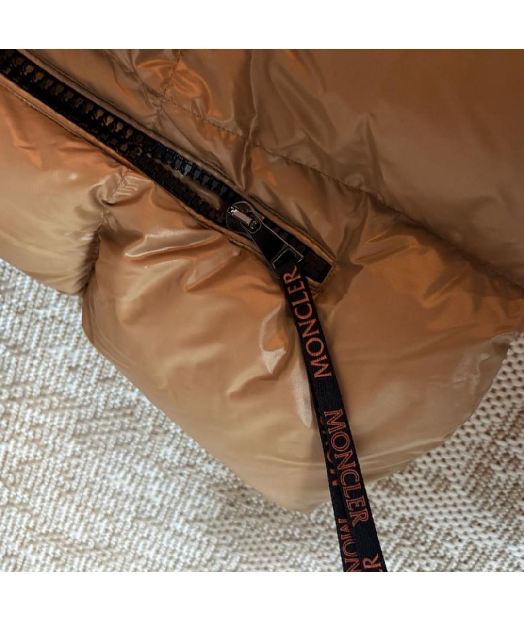 MONCLER Бежевый пуховик, фото 6