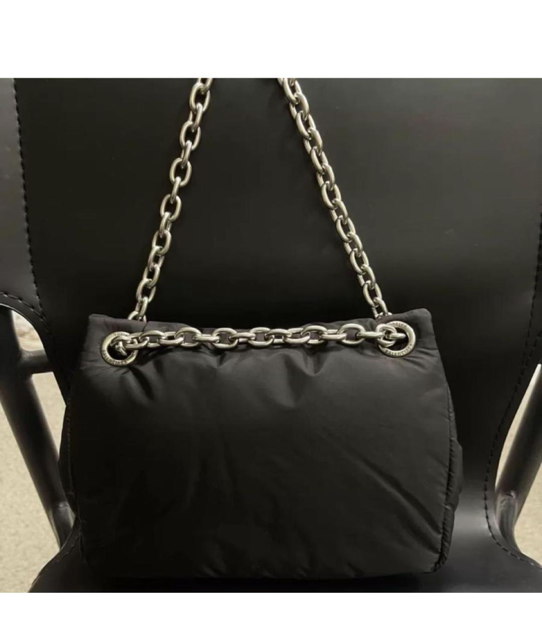 BALENCIAGA Черная синтетическая сумка через плечо, фото 2