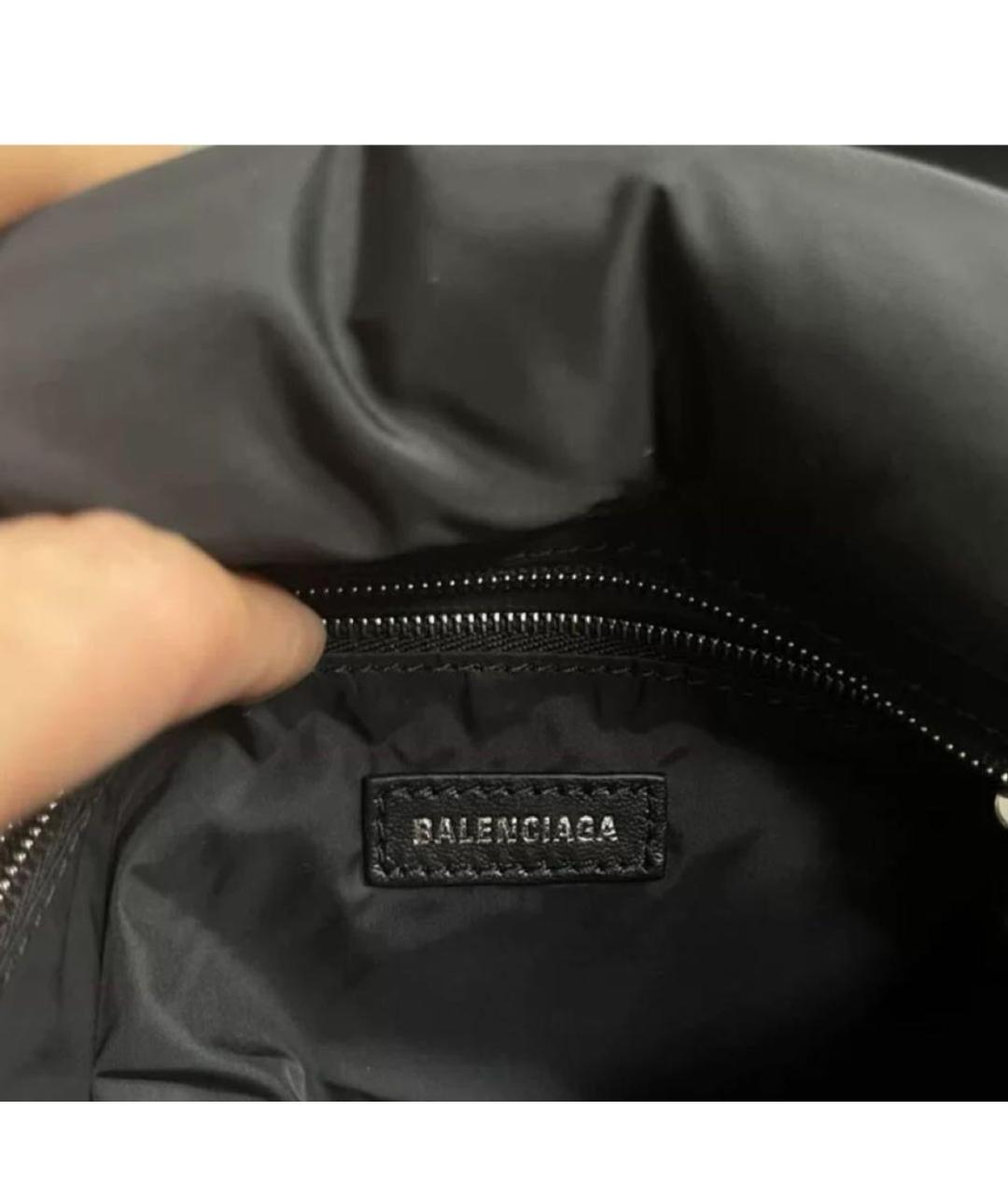 BALENCIAGA Черная синтетическая сумка через плечо, фото 4