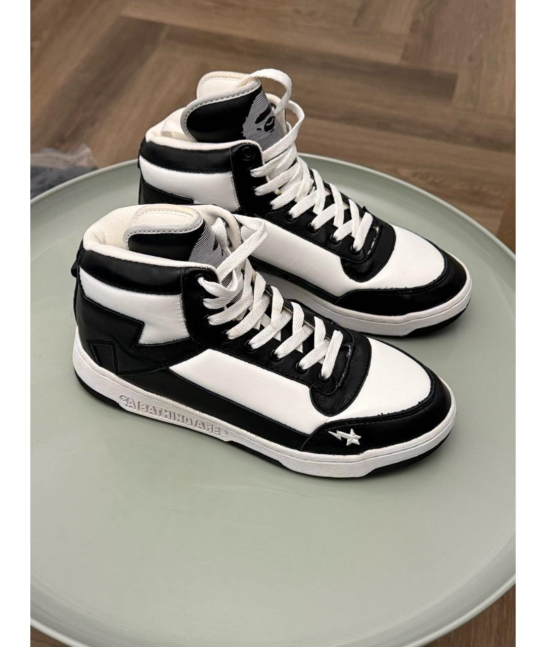 BAPE Мульти кожаные высокие кроссовки / кеды, фото 3