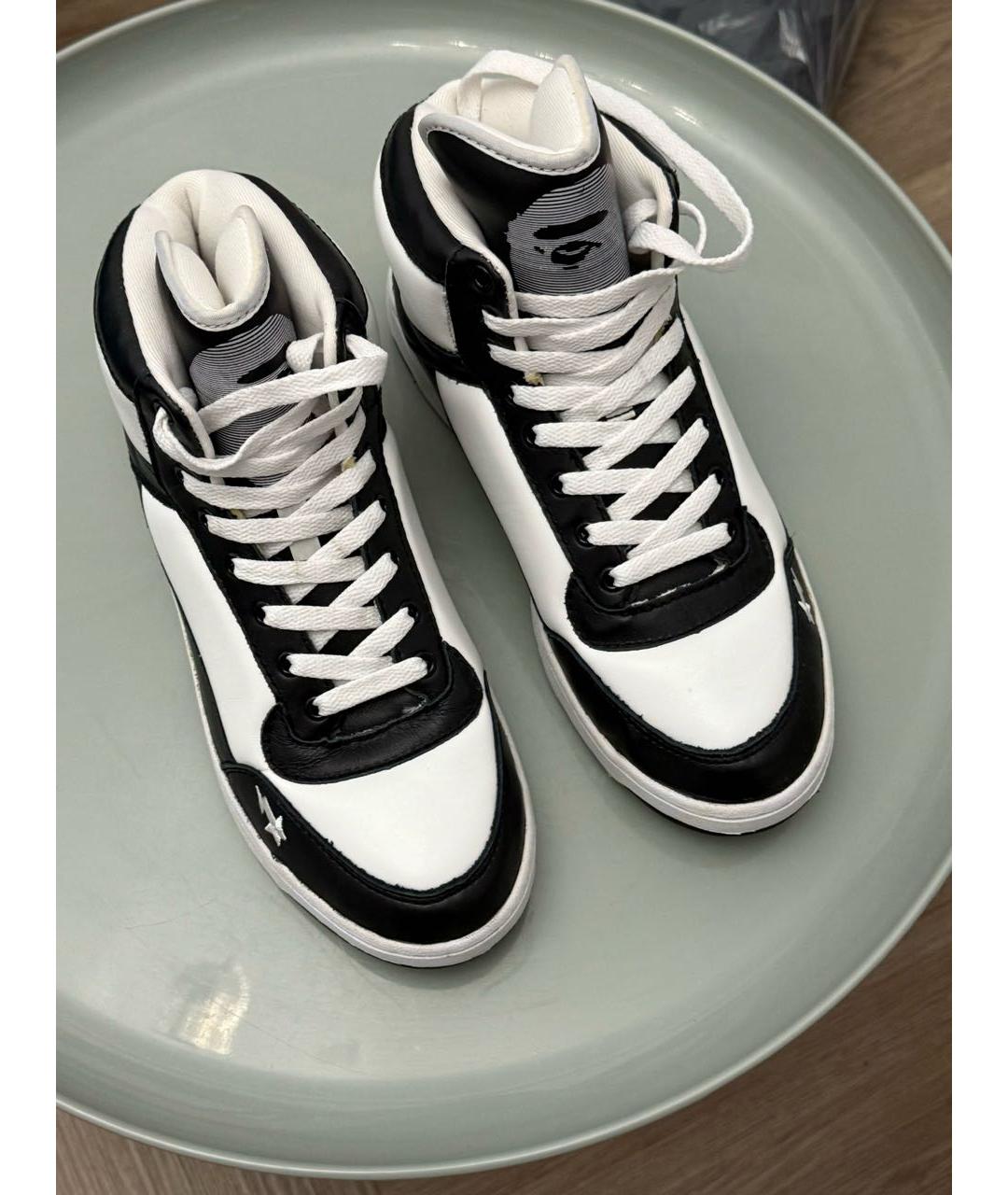 BAPE Мульти кожаные высокие кроссовки / кеды, фото 4