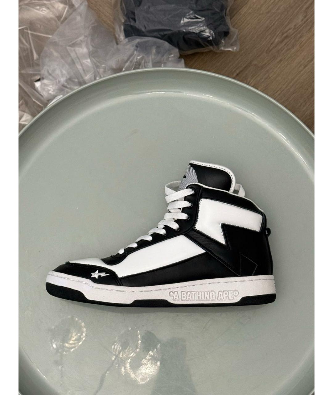 BAPE Мульти кожаные высокие кроссовки / кеды, фото 8