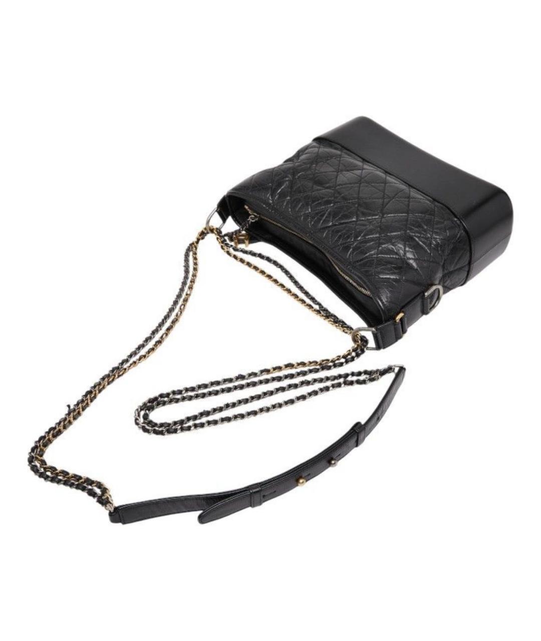 CHANEL Черная кожаная сумка через плечо, фото 8