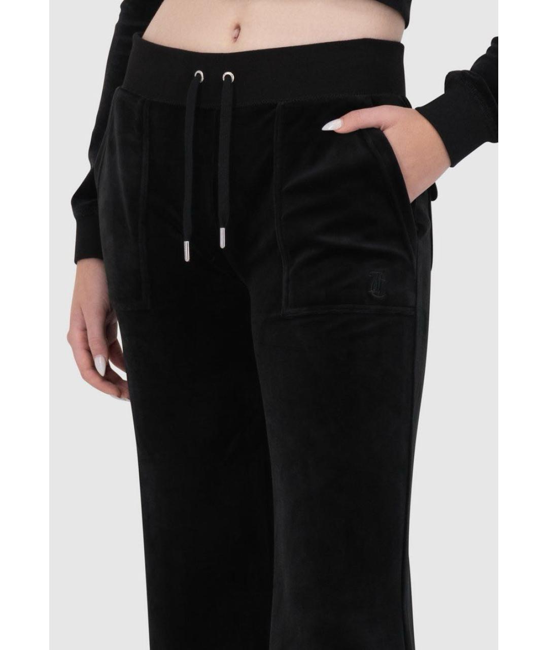 JUICY COUTURE Черные велюровые спортивные брюки и шорты, фото 5