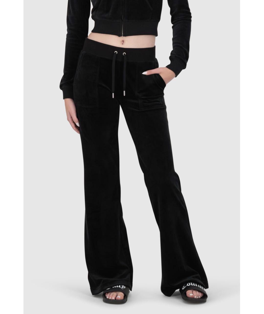 JUICY COUTURE Черные велюровые спортивные брюки и шорты, фото 4