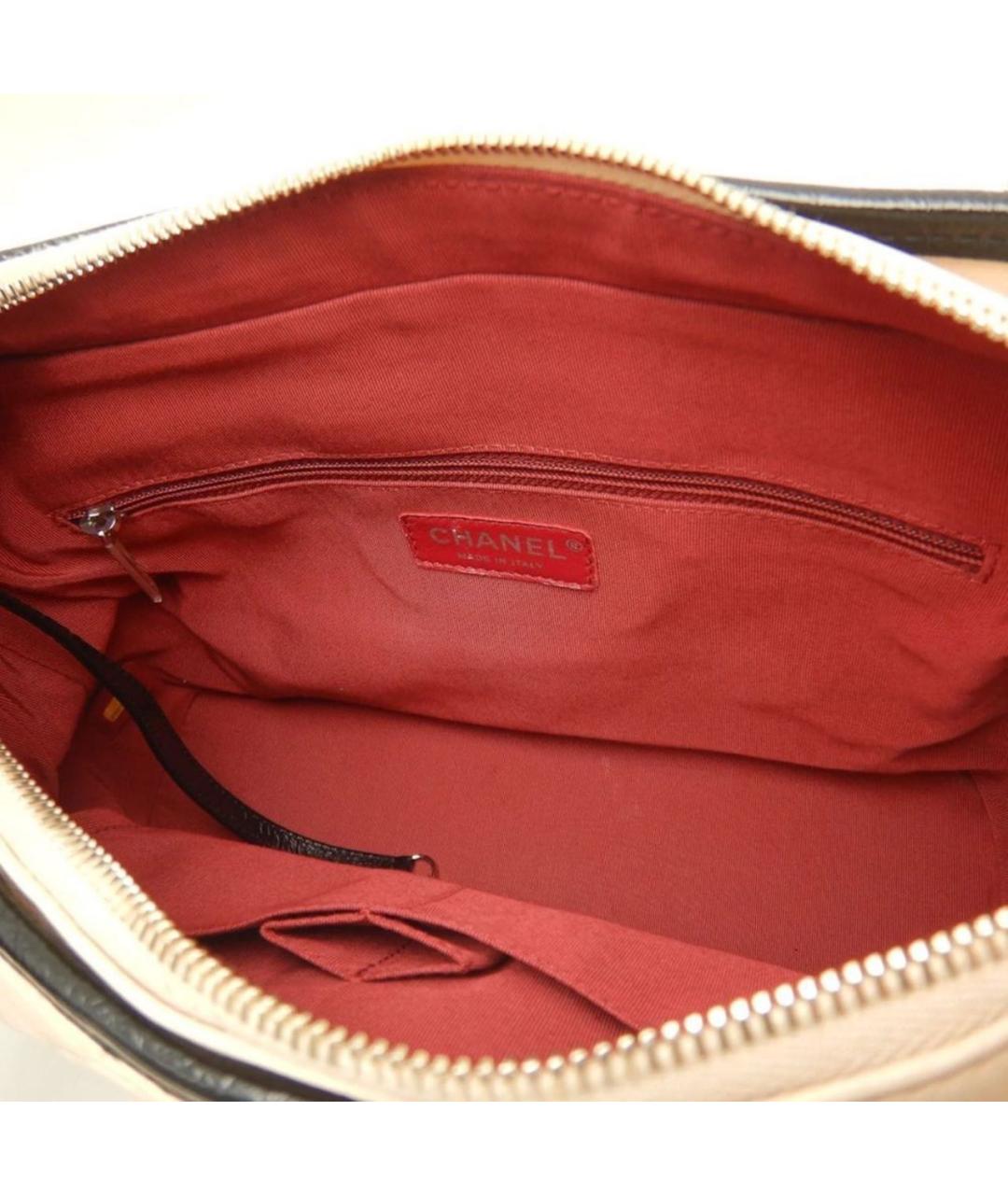 CHANEL Бежевая кожаная сумка через плечо, фото 8