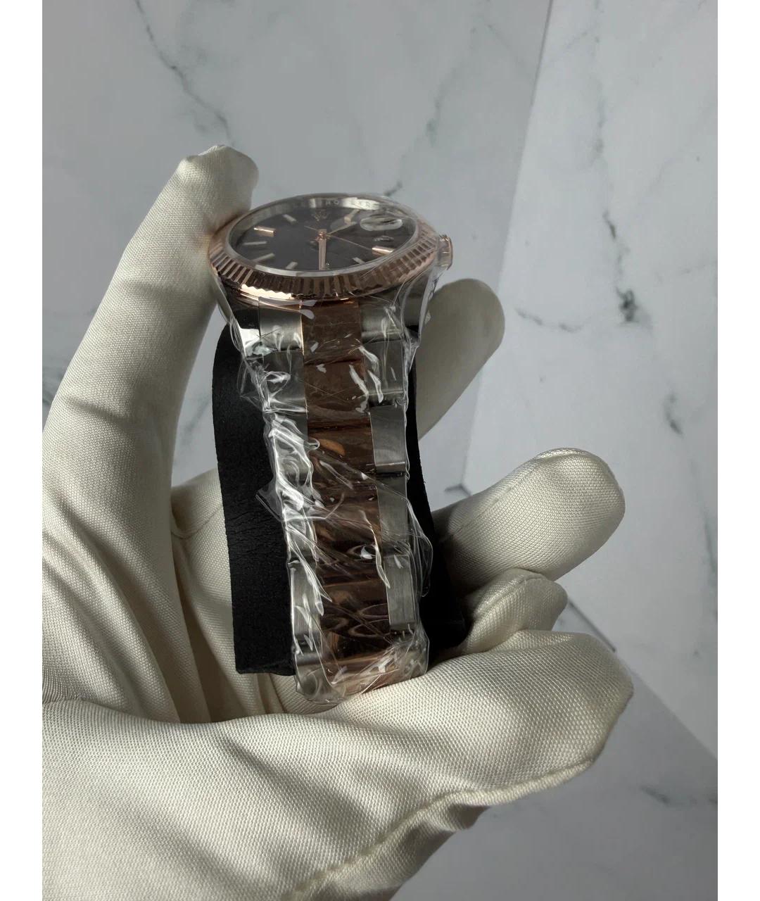 ROLEX Коричневые часы из розового золота, фото 5