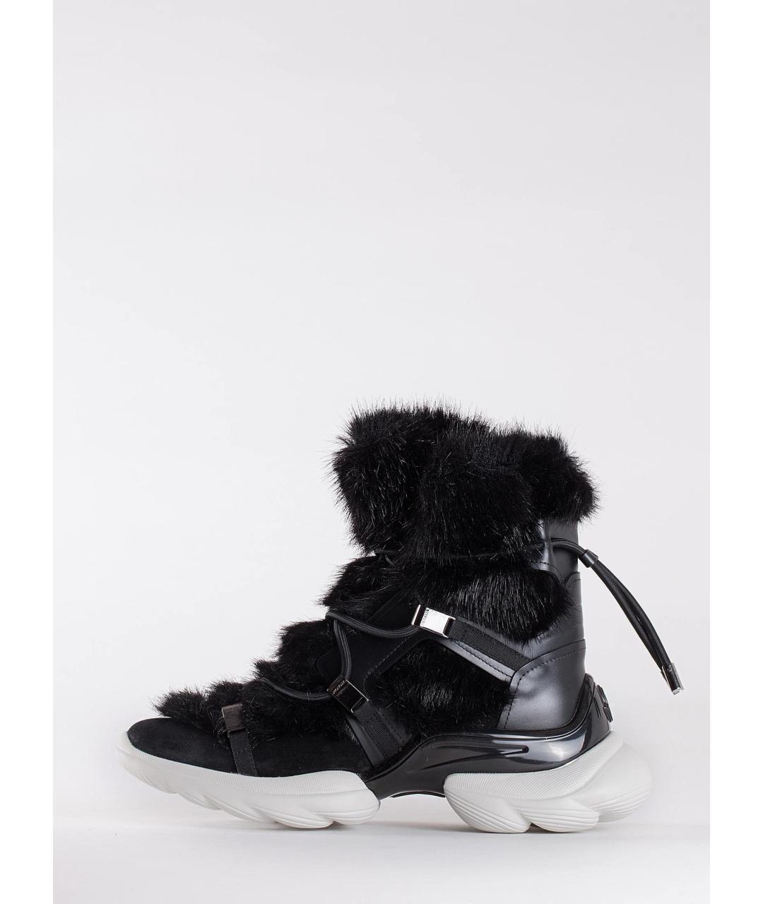 MONCLER Черные кожаные ботинки, фото 3