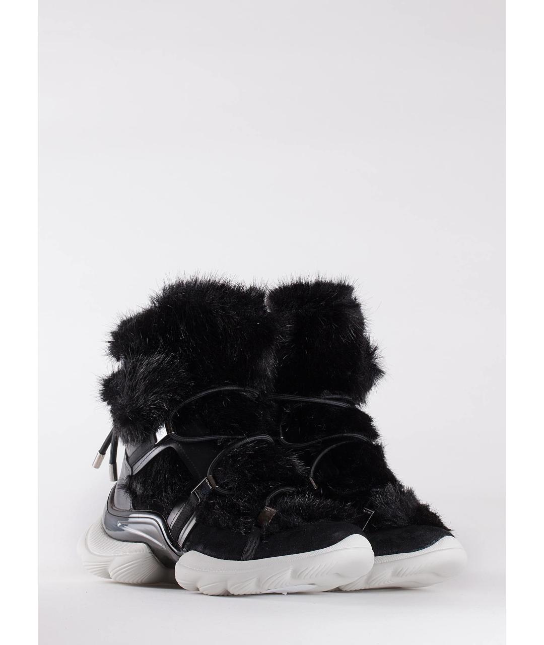 MONCLER Черные кожаные ботинки, фото 2