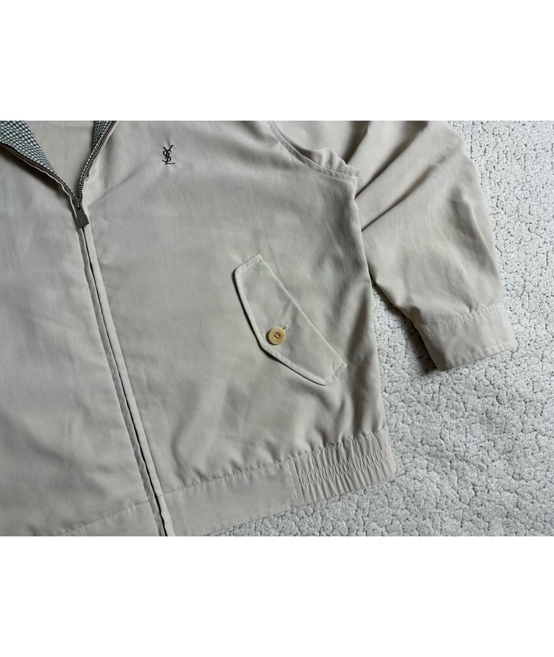YVES SAINT LAURENT BEAUTY Бежевая хлопковая куртка, фото 3