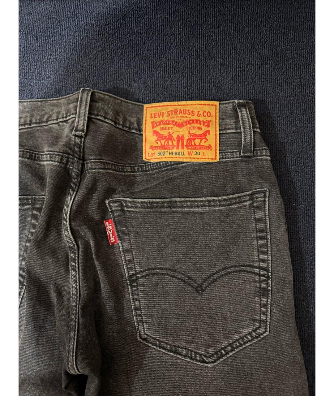 LEVI'S Серые хлопко-лиоцелловые джинсы, фото 3