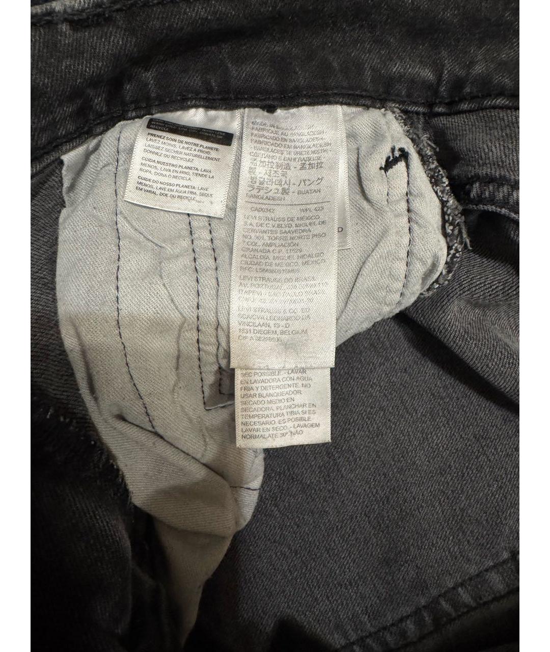 LEVI'S Серые хлопко-лиоцелловые джинсы, фото 7