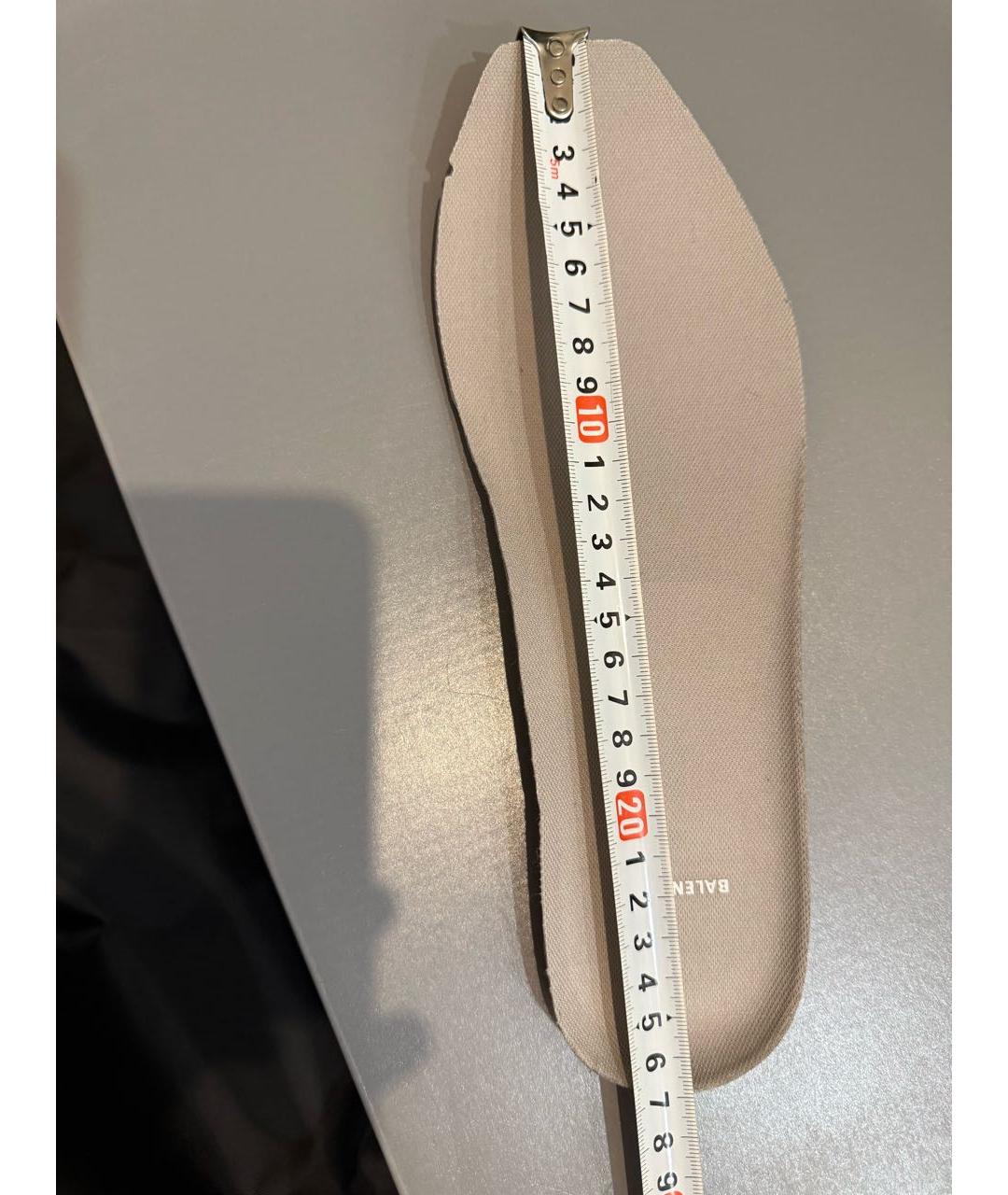 BALENCIAGA Бежевые текстильные низкие кроссовки / кеды, фото 5