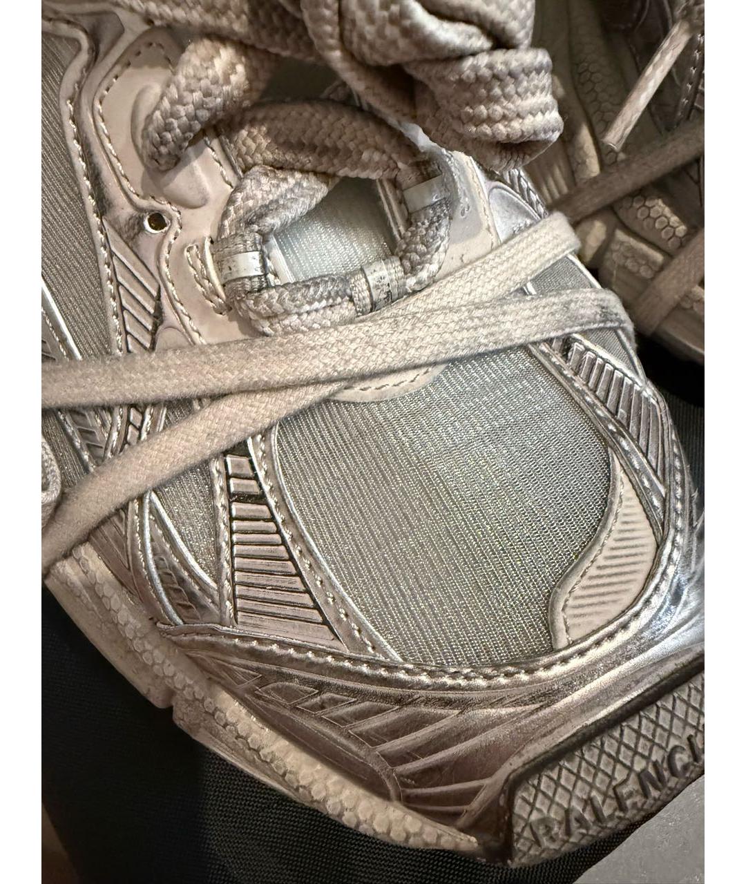 BALENCIAGA Бежевые текстильные низкие кроссовки / кеды, фото 6