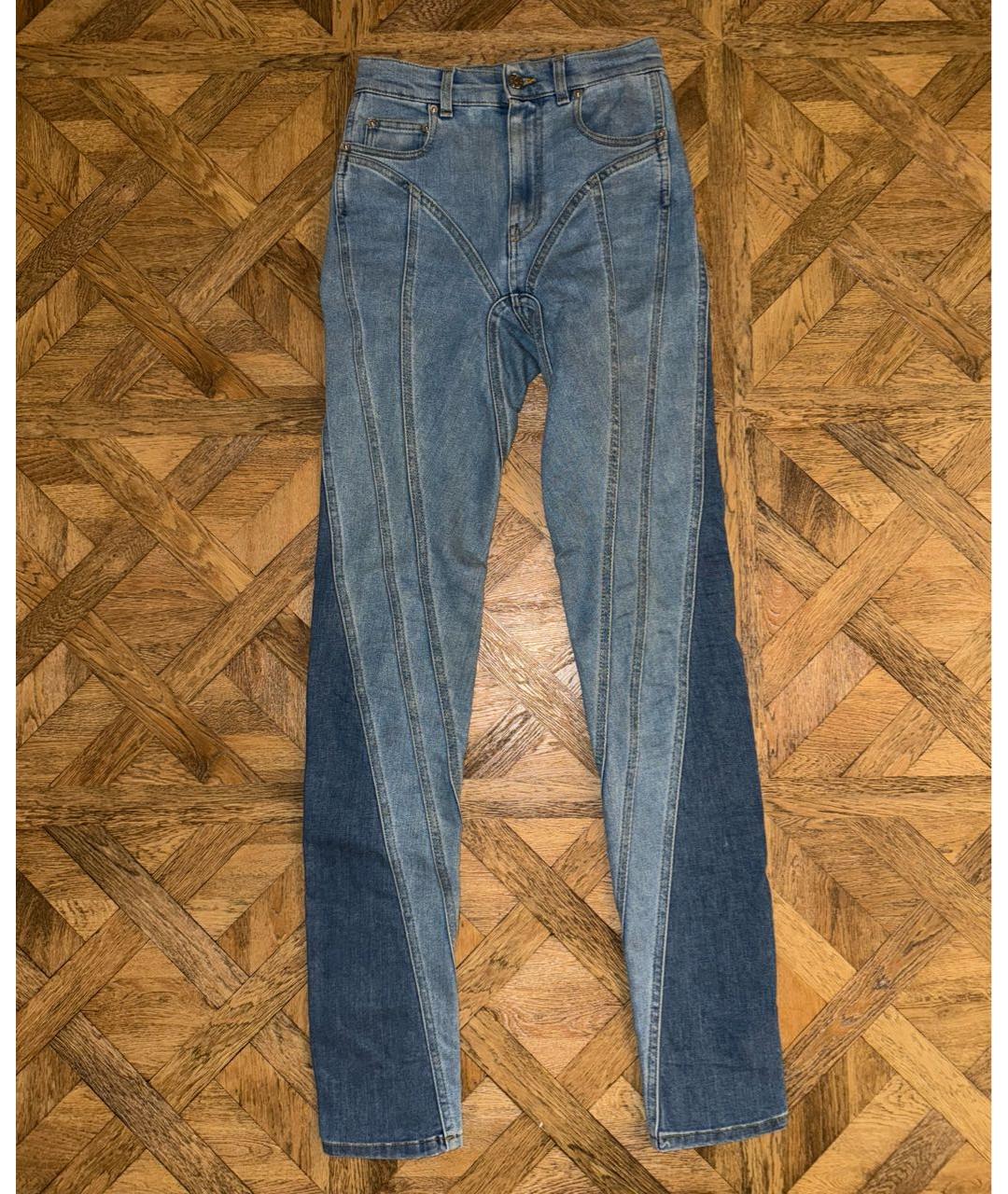 MUGLER Синие хлопковые джинсы слим, фото 6