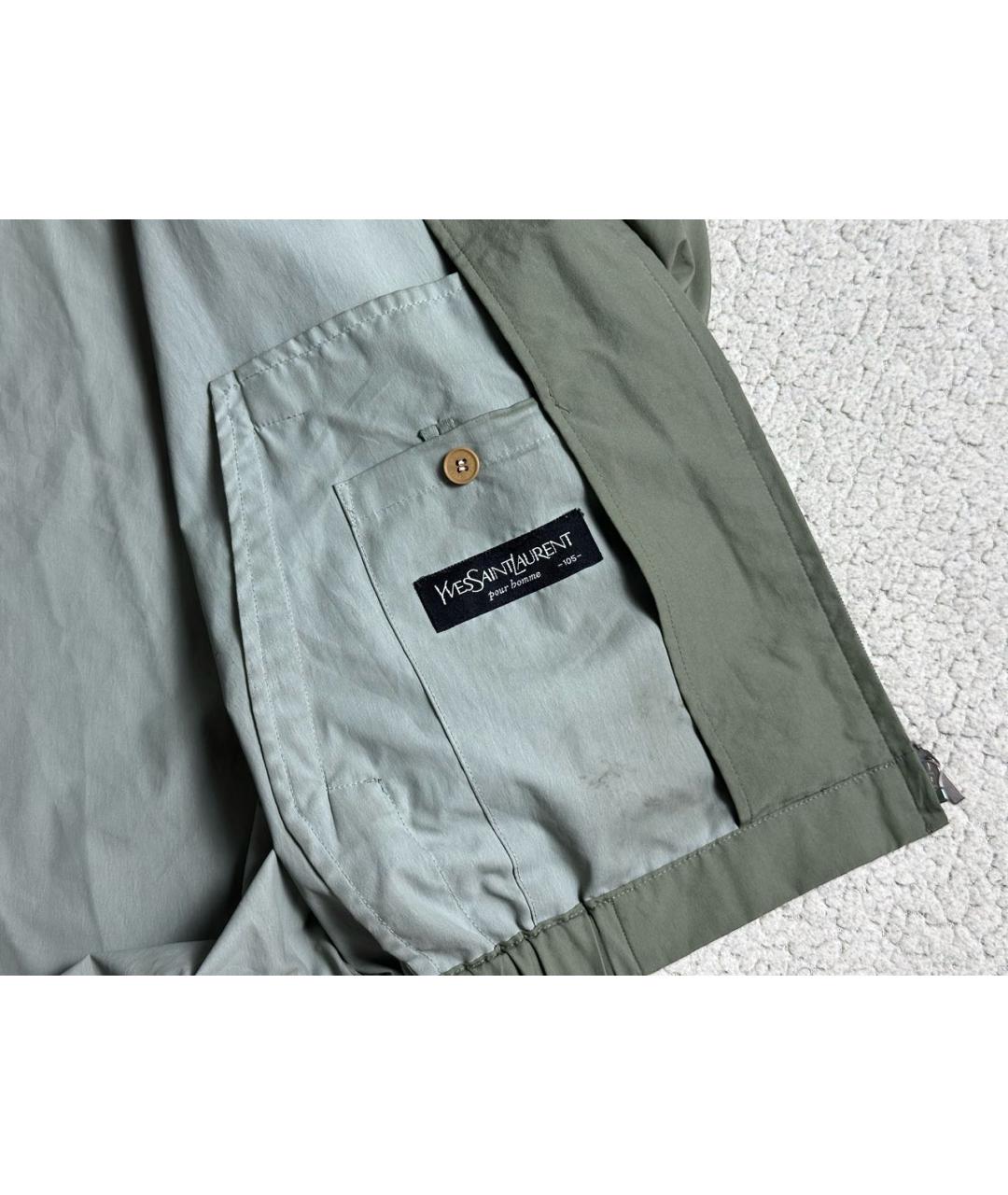 YVES SAINT LAURENT BEAUTY Зеленая полиэстеровая куртка, фото 6