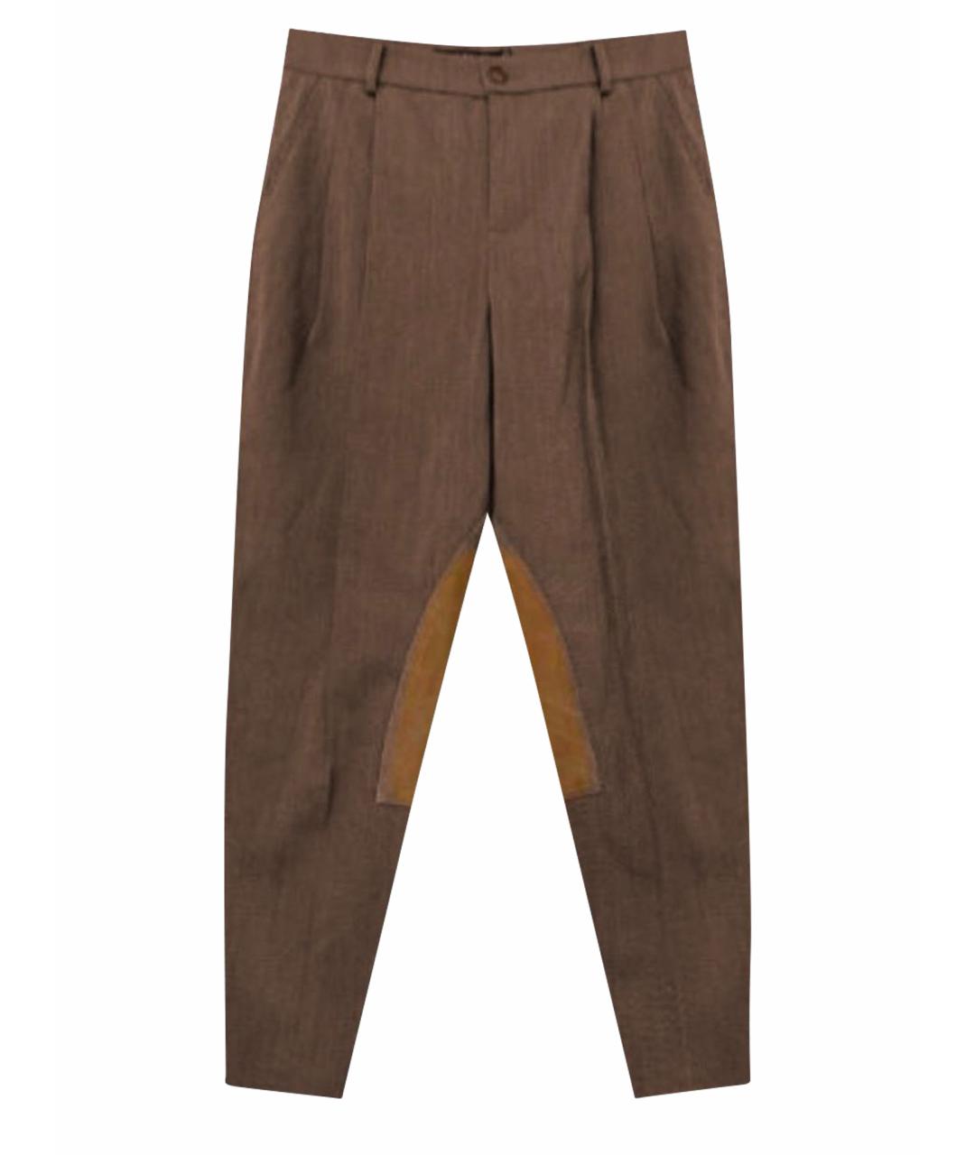 RALPH LAUREN Коричневые брюки широкие, фото 1