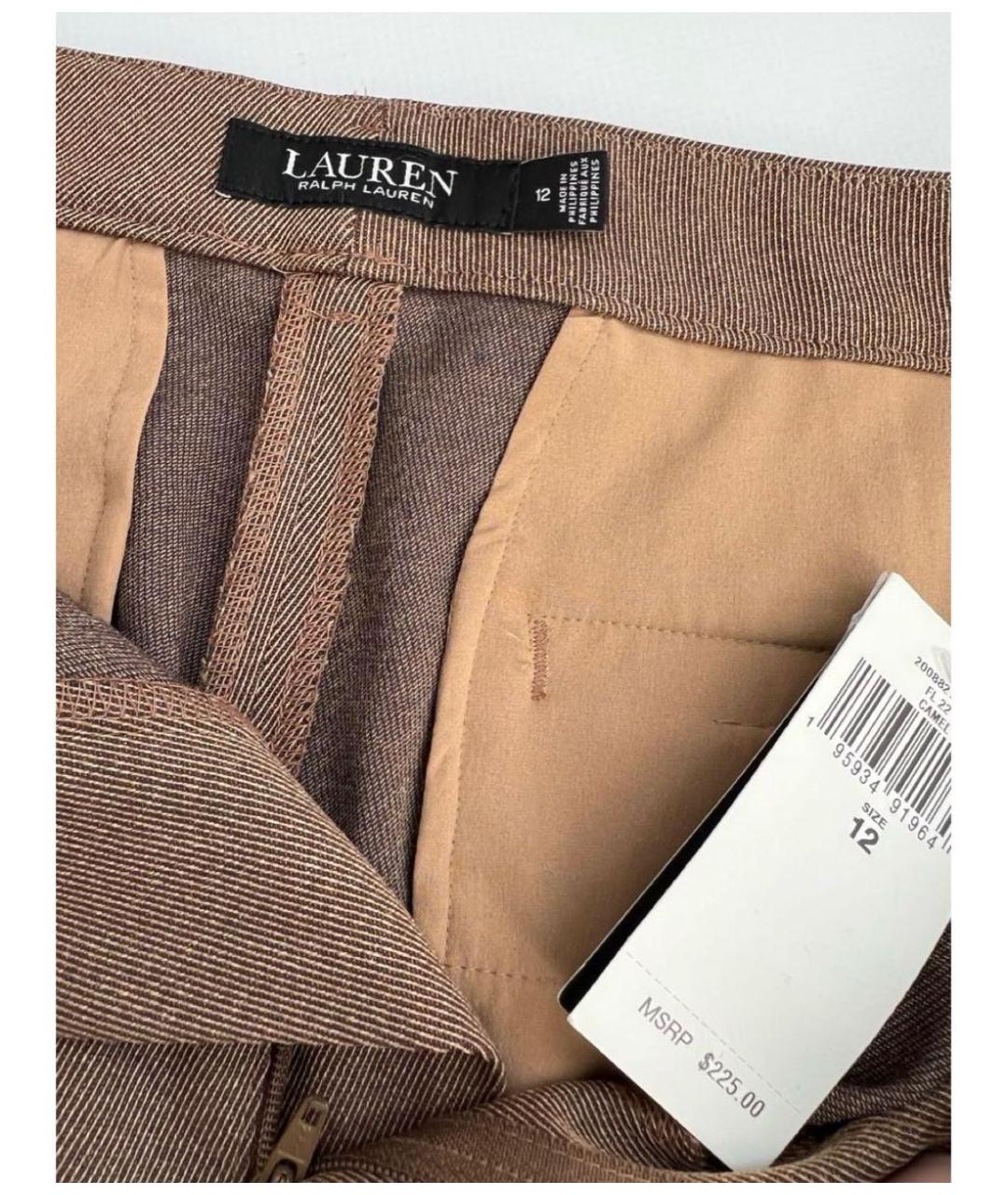 RALPH LAUREN Коричневые брюки широкие, фото 2