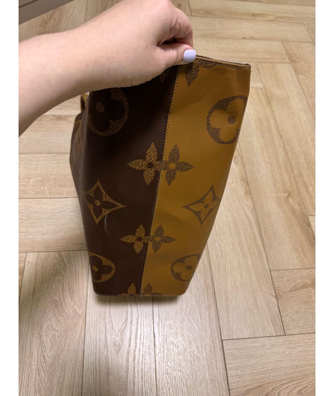 LOUIS VUITTON Коричневая сумка с короткими ручками, фото 4