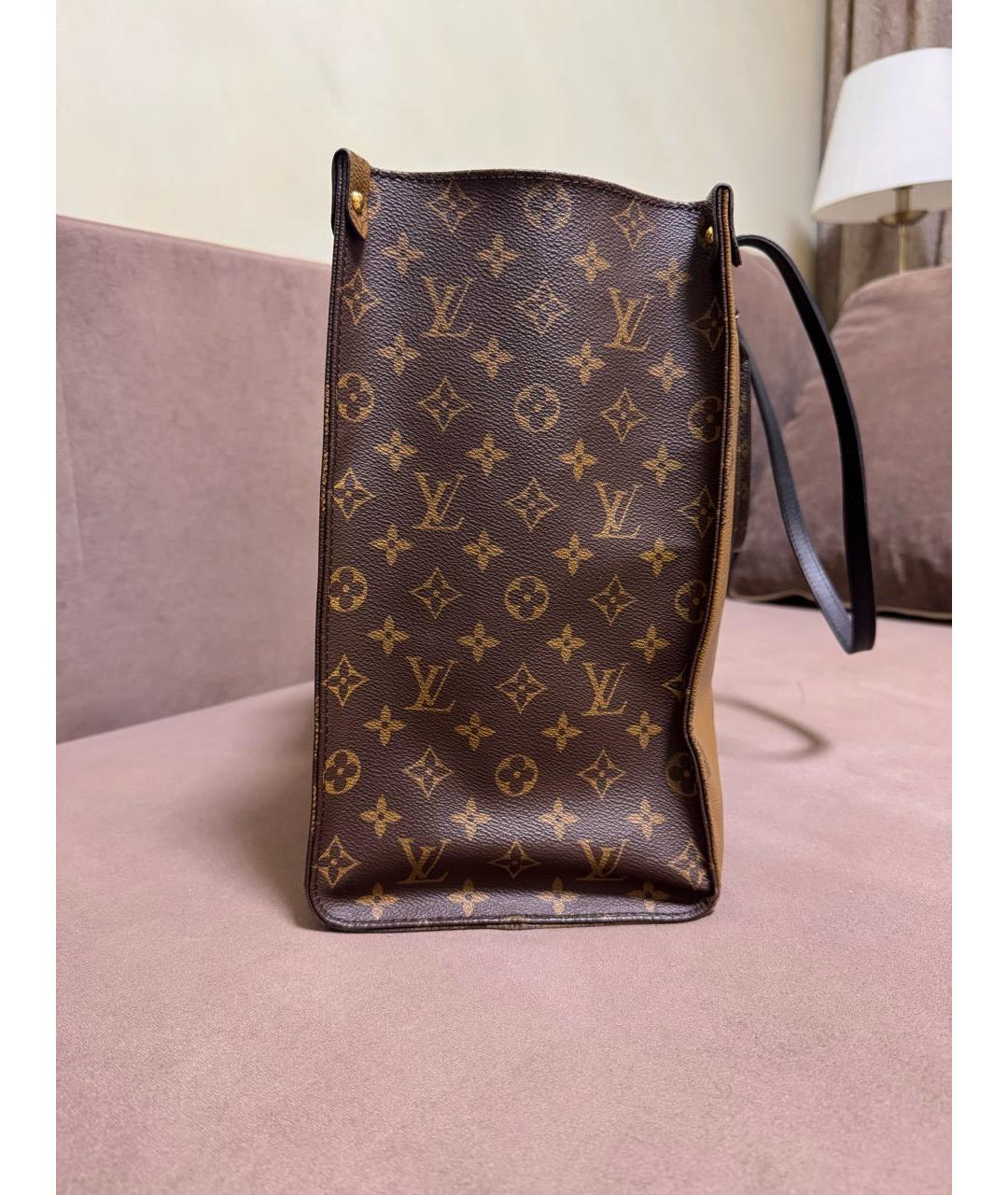 LOUIS VUITTON Коричневая сумка с короткими ручками, фото 3