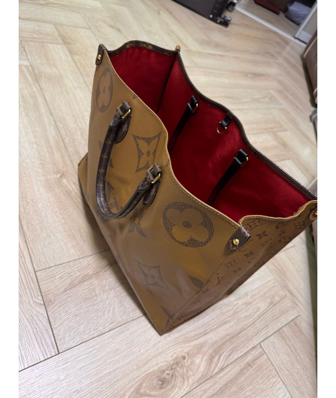 LOUIS VUITTON Коричневая сумка с короткими ручками, фото 6