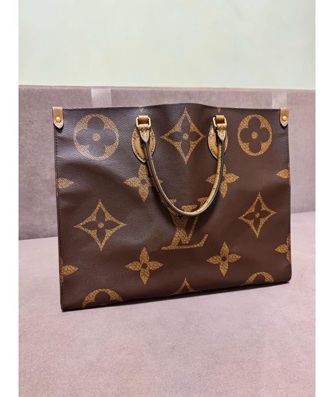 LOUIS VUITTON Коричневая сумка с короткими ручками, фото 9