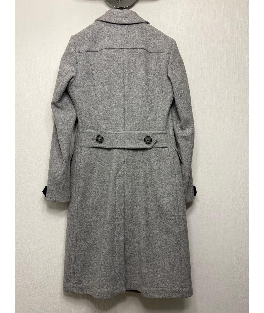 BURBERRY Серое шерстяное пальто, фото 2
