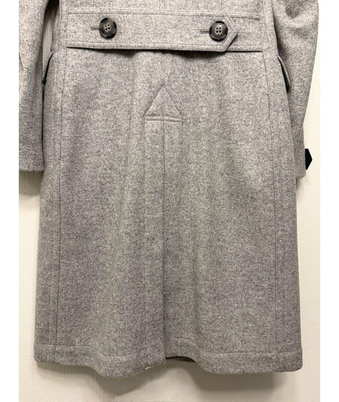 BURBERRY Серое шерстяное пальто, фото 6