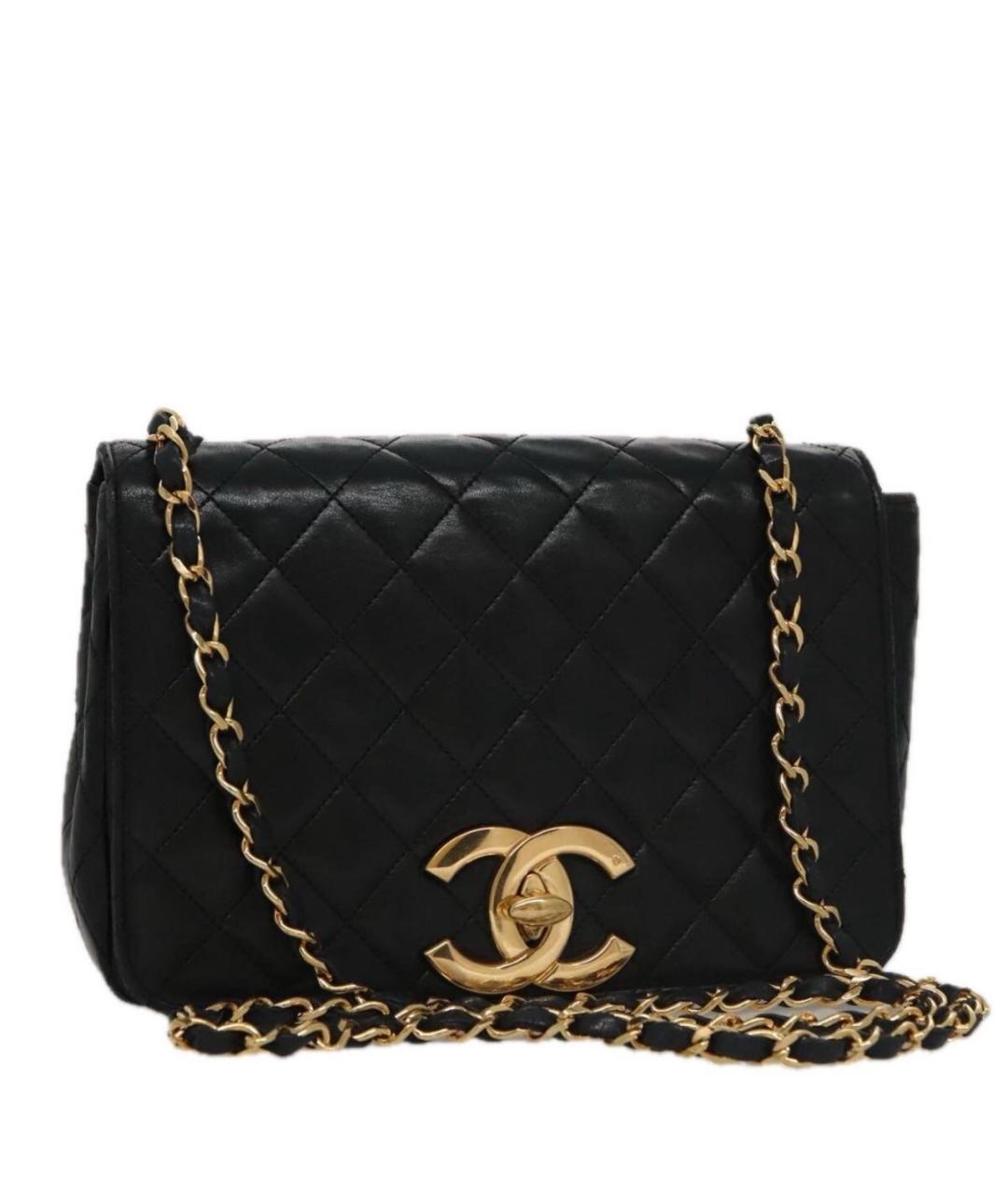 CHANEL Черная кожаная сумка через плечо, фото 9