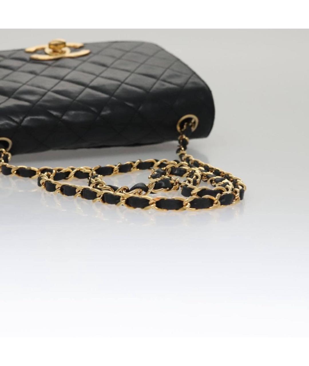 CHANEL Черная кожаная сумка через плечо, фото 7