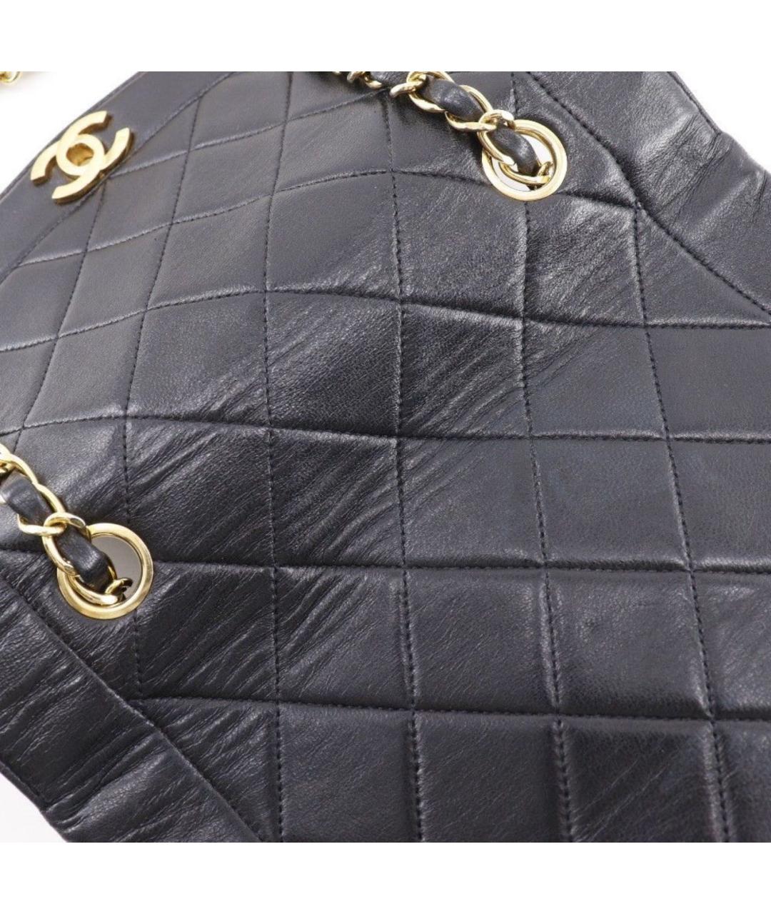 CHANEL Черная кожаная сумка через плечо, фото 8
