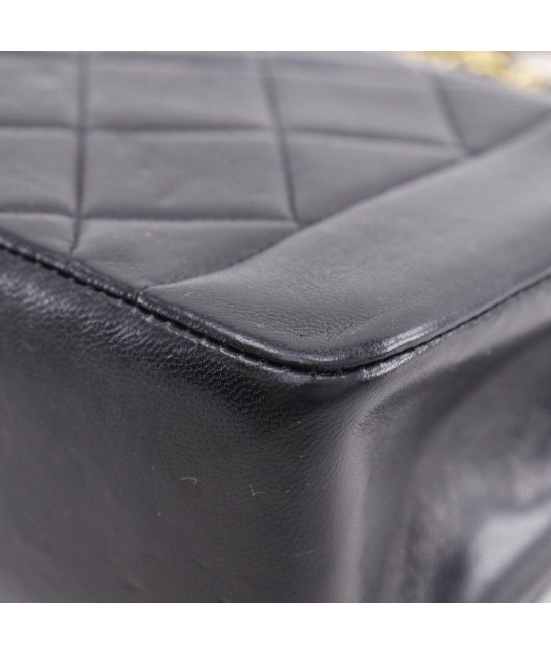 CHANEL Черная кожаная сумка через плечо, фото 7