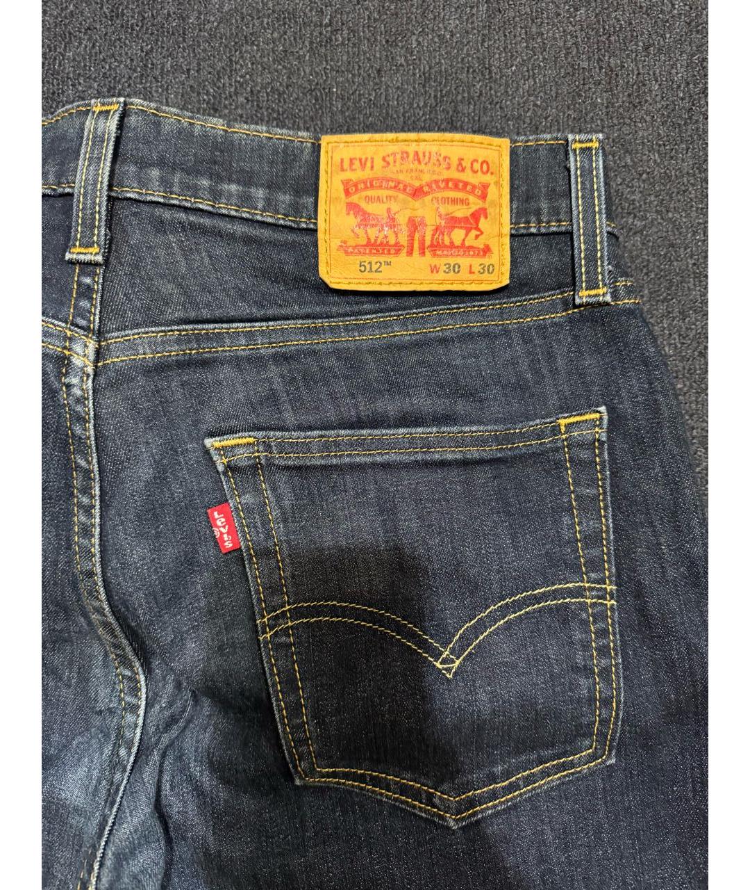 LEVI'S Темно-синие хлопковые джинсы скинни, фото 3