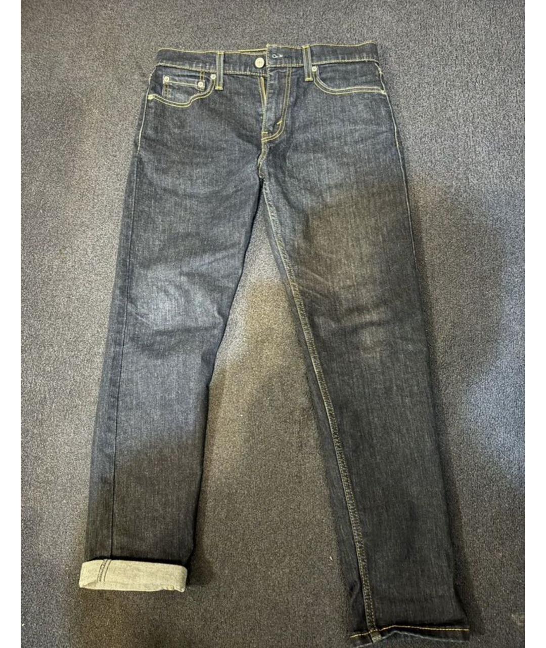 LEVI'S Темно-синие хлопковые джинсы скинни, фото 2