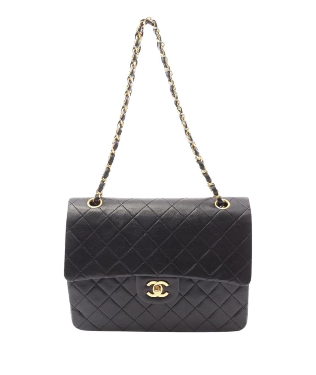 CHANEL Черная кожаная сумка через плечо, фото 10