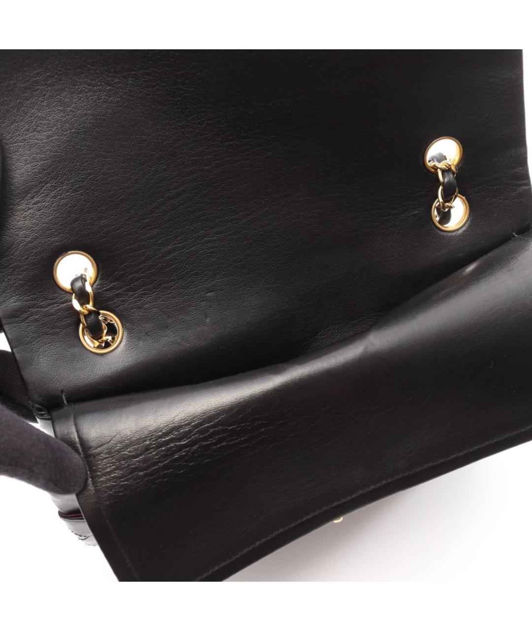 CHANEL Черная кожаная сумка через плечо, фото 6