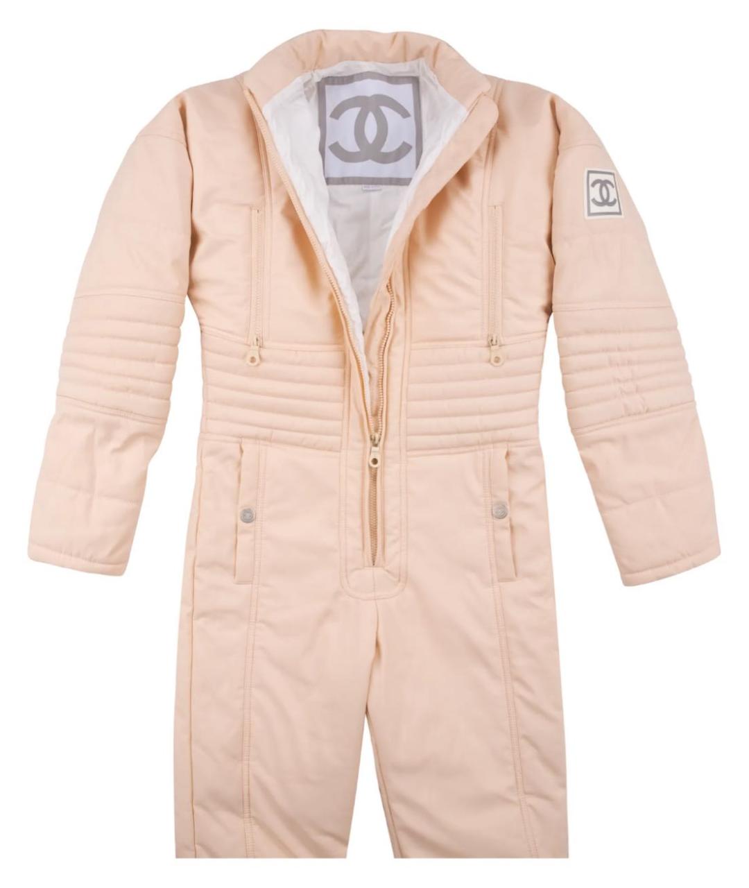 CHANEL Бежевый полиэстеровый комбинезон, фото 3