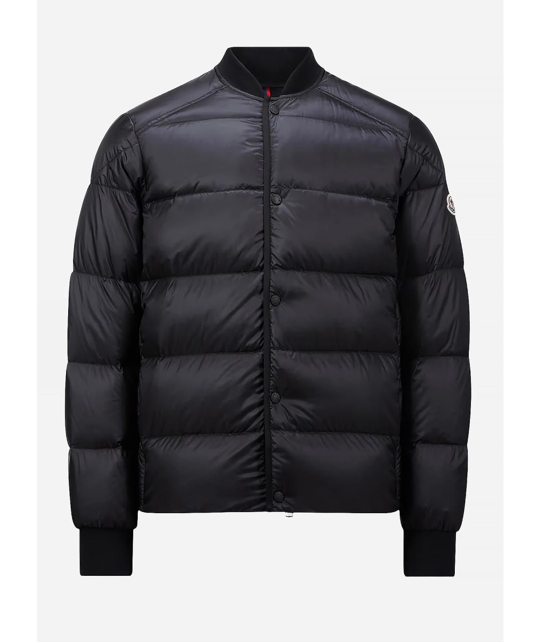 MONCLER Черный полиамидовый пуховик, фото 7