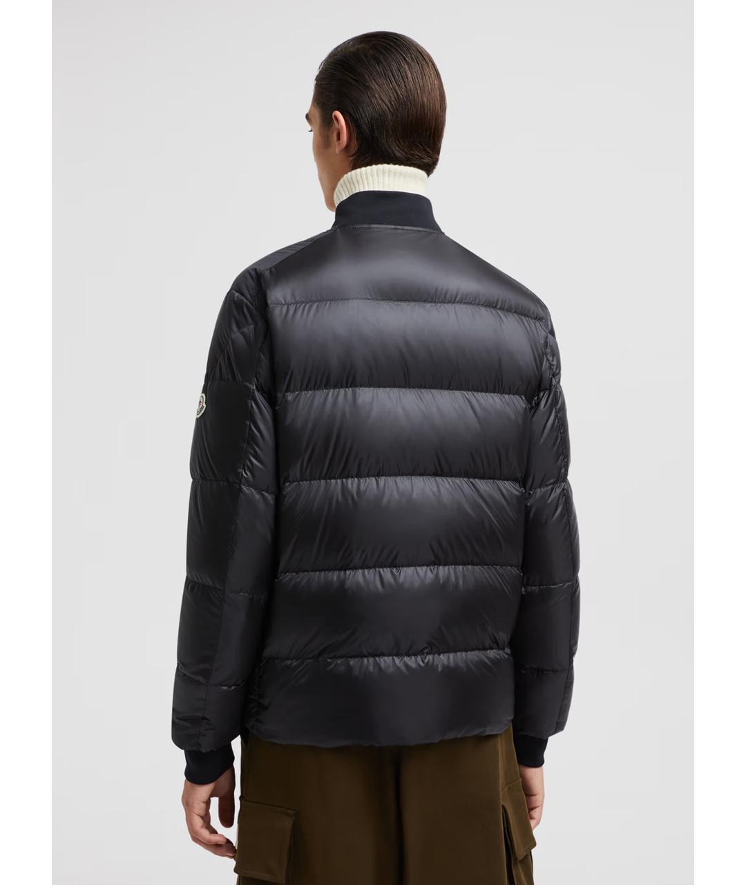 MONCLER Черный полиамидовый пуховик, фото 3