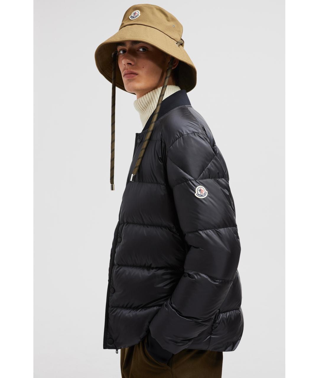 MONCLER Черный полиамидовый пуховик, фото 6